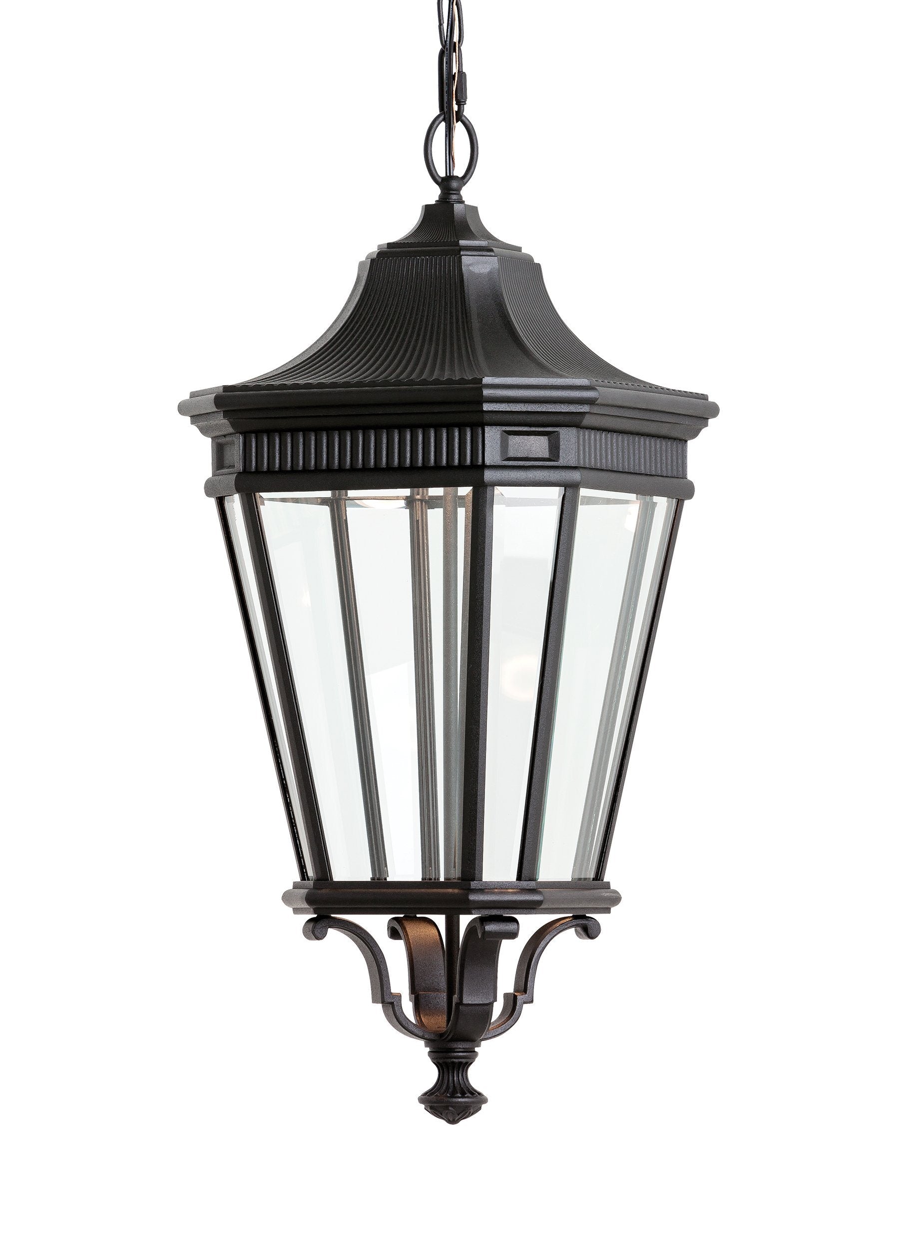 Cotswold Lane Black 3 - Light Outdoor Pendant Outdoor Feiss 