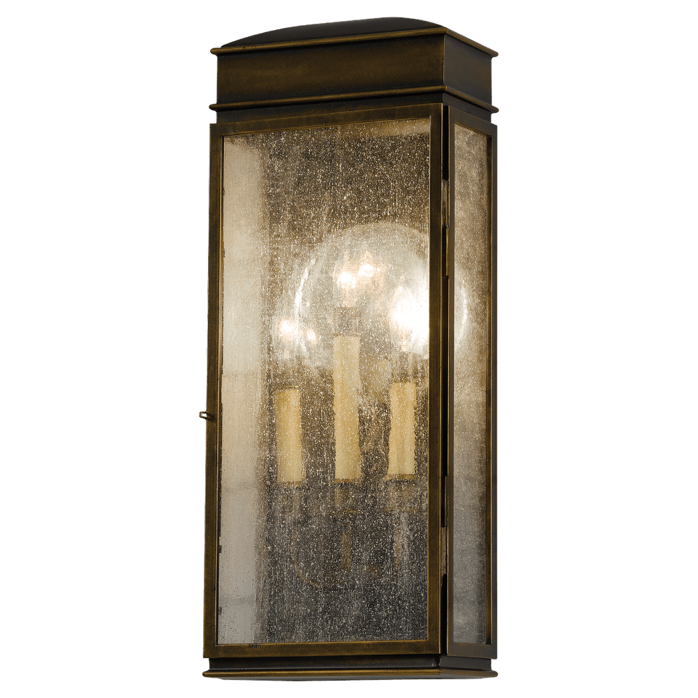 Whitaker Astral Bronze 3-Light Wall Lantern Outdoor Feiss 