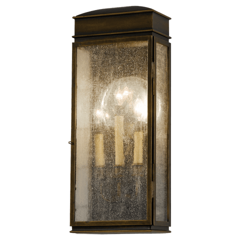 Whitaker Astral Bronze 3-Light Wall Lantern Outdoor Feiss 