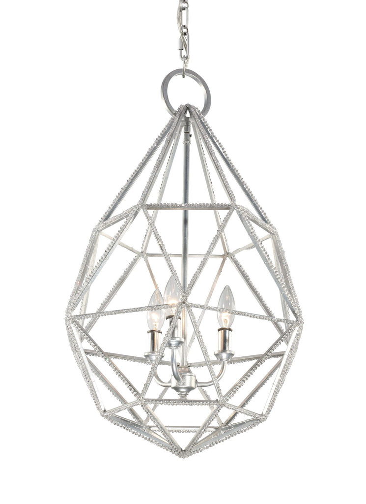 Marquise Silver 3-Light Marquise Pendant Ceiling Feiss 