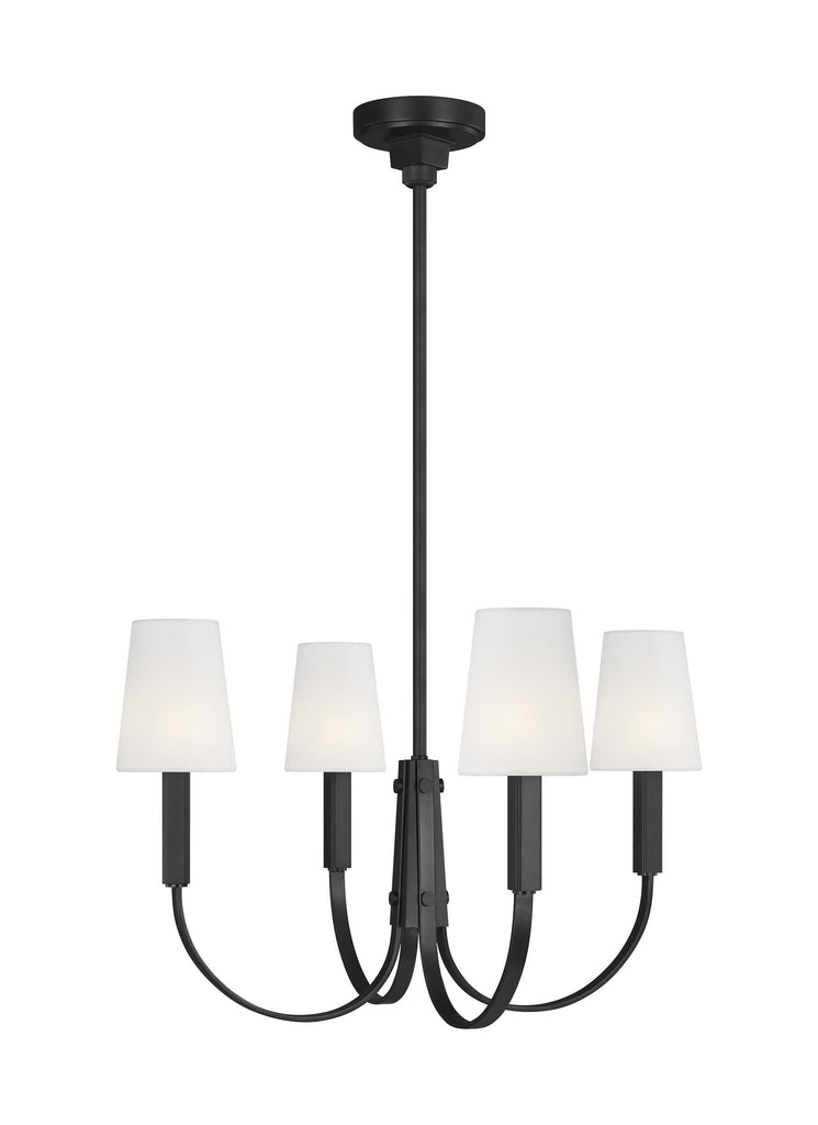 Logan Aged Iron 4-Light Chandelier Ceiling Feiss 