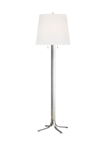 Logan Polished Nickel 2 - Light Floor Lamp Lamps Feiss 