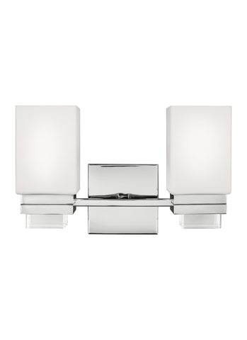 Maddison Polished Nickel 2-Light Vanity Wall Feiss 