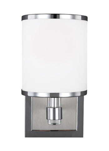 Prospect Park Satin Nickel / Chrome 1-Light Wall Sconce Wall Feiss 