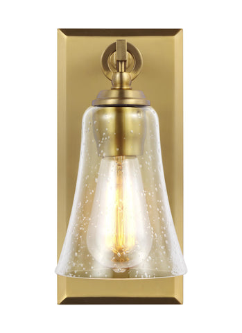Monterro Burnished Brass 1-Light Wall Sconce Wall Feiss 