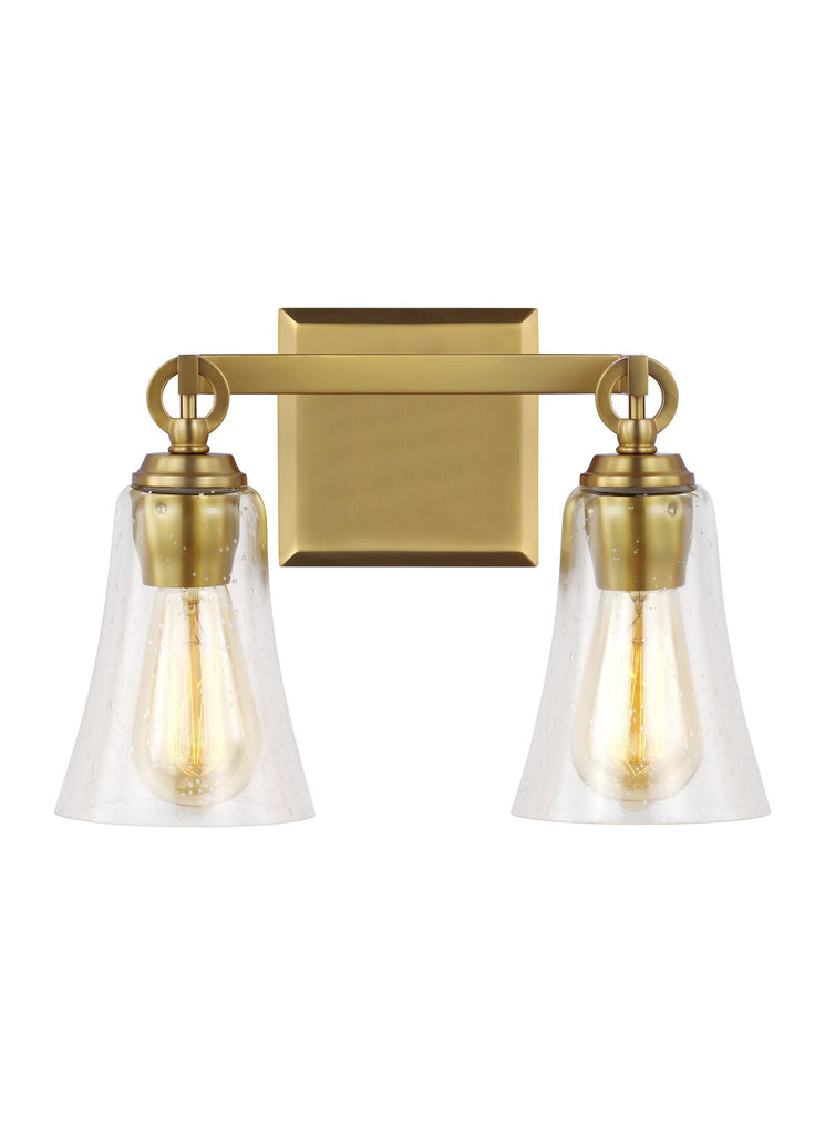 Monterro Burnished Brass 2-Light Vanity Wall Feiss 