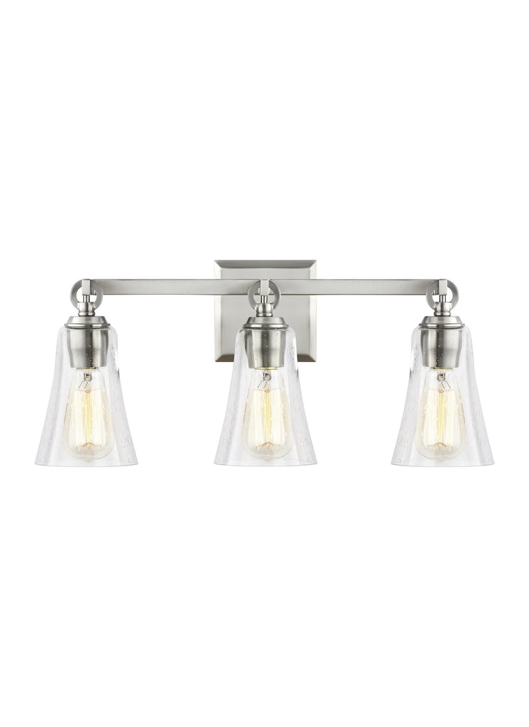 Monterro Satin Nickel 3-Light Vanity Wall Feiss 