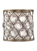 Lucia Burnished Silver 1-light'sconce Wall Feiss 