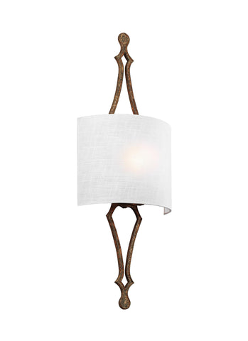 Tilling Distressed Goldleaf 1-Light Wall Sconce Wall Feiss 