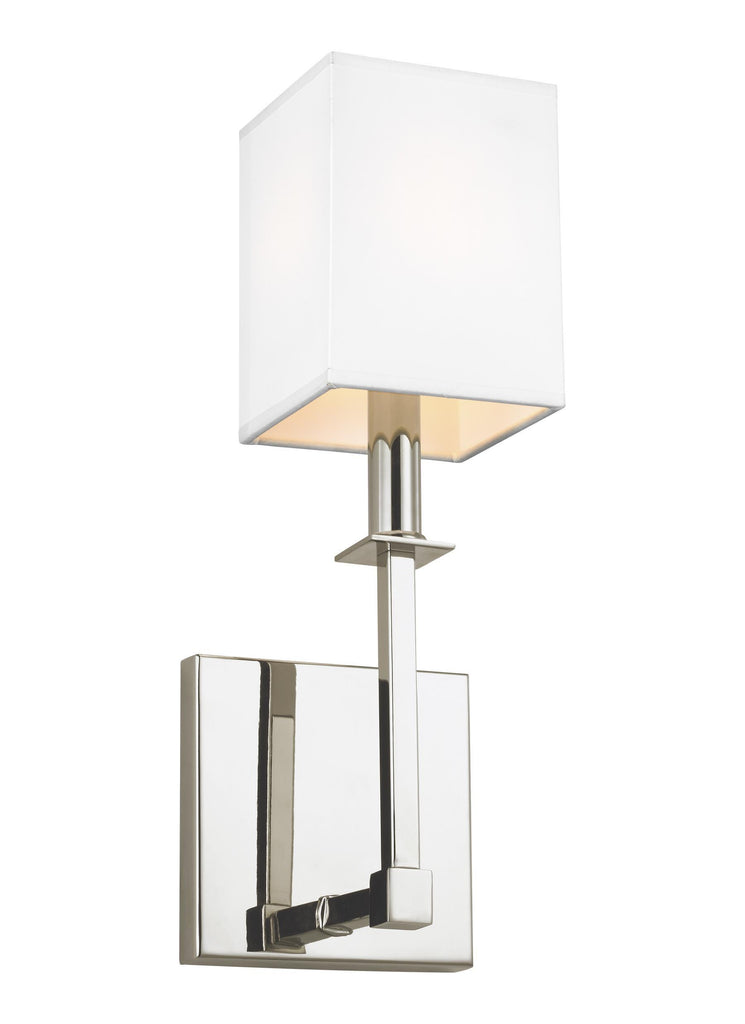 Quinn Polished Nickel 1-Light Wall Sconce Wall Feiss 