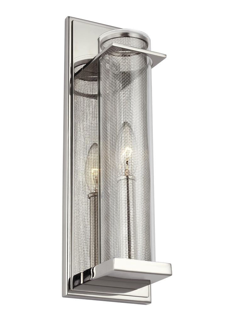 Silo Polished Nickel 1-Light Wall Sconce Wall Feiss 