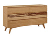 Azara Six Drawer Dresser, Caramelized Furniture Greenington 
