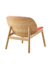 Danica Bamboo Lounge Chair - Wheat Finish and Red
