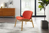 Danica Bamboo Lounge Chair - Wheat Finish and Red
