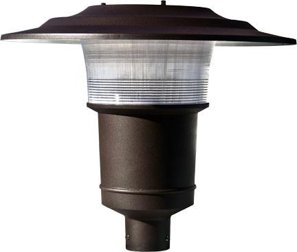 Cast Aluminum 20"h Architectural Post Top Light Fixture - Bronze - Multiple Lamp Options Outdoor Dabmar 