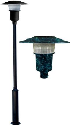 Cast Aluminum 138"h Architectural Lightpost - Verde Green - Multiple Lamp Options Outdoor Dabmar 