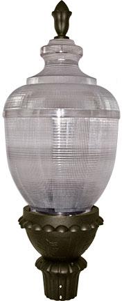 Cast Aluminum 38"h Large Post -Top Fixture - Bronze - Multiple Lamp Options Outdoor Dabmar 