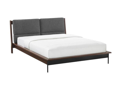 Park Avenue Queen Platform Bed with Fabric - Ruby