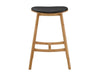 Skol 30" Bar Height Stool With Leather Seat, Caramelized, (Set of 2) Furniture Greenington 