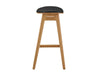 Skol 30" Bar Height Stool With Leather Seat, Caramelized, (Set of 2) Furniture Greenington 