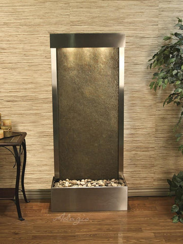 Harmony River Flush - Stainless Steel - Green Featherstone Fountains Adagio 