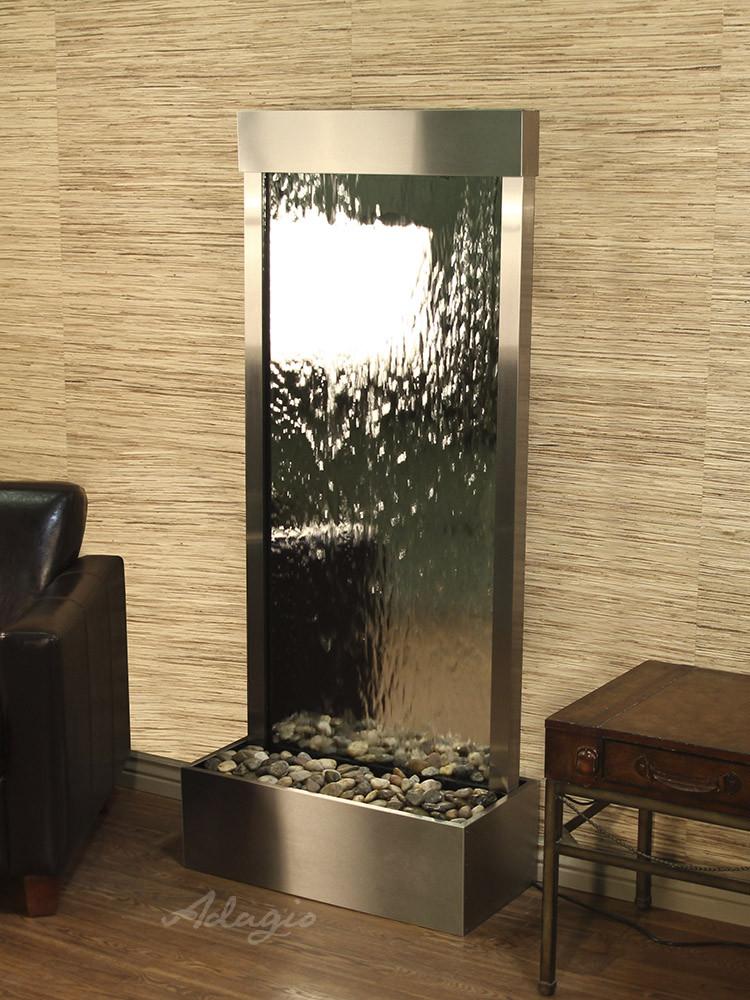 Harmony River Flush - Stainless Steel - Silver Mirror Fountains Adagio 