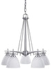 New Yorker 5 Light Chandelier - Brushed Pewter Ceiling 7th Sky Design 