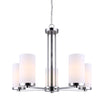 River 5 Light Chandelier - Brushed Nickel Ceiling 7th Sky Design 