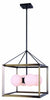 Leo 4 Light 15"w Cage Chandelier - Black and Gold
