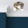 Omni 3 Light Directional Ceiling/Wall Fixture - Antique Brass