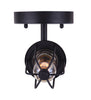 VOX 1 Light Ceiling/Wall Fixture - Black with Brass