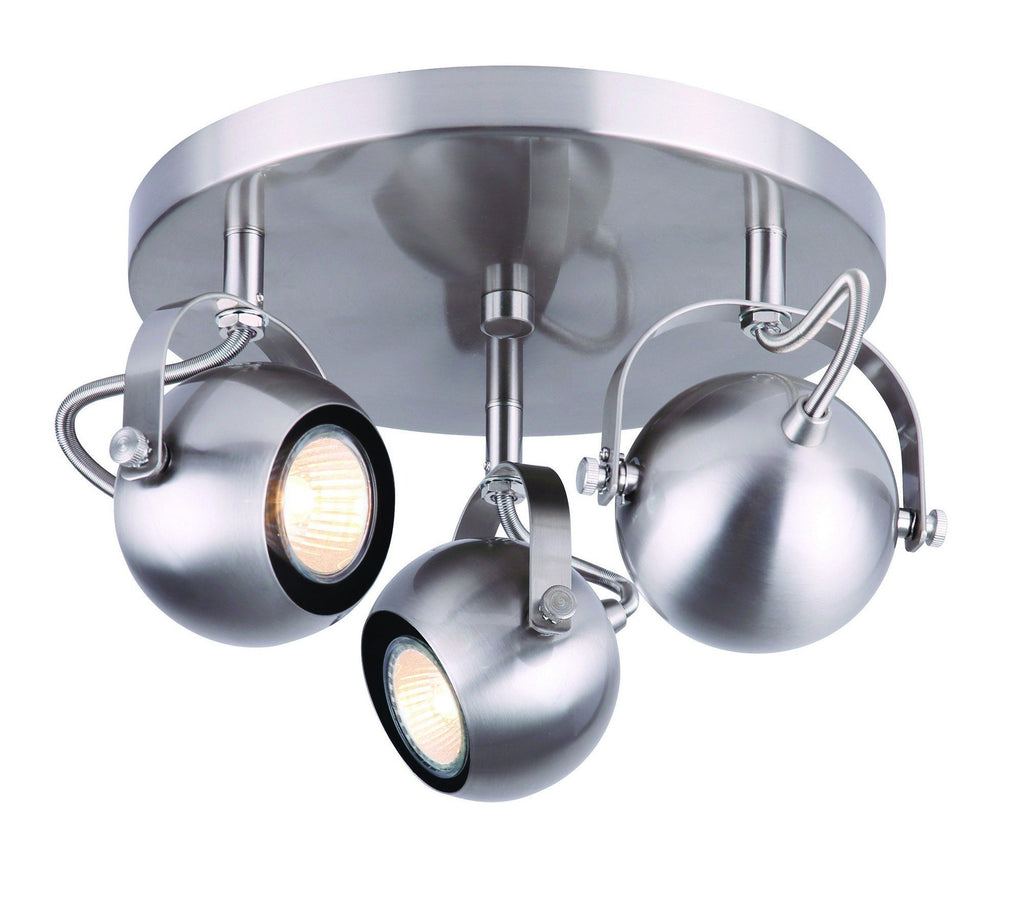 Murphy 3 Light Ceiling/Wall - Brushed Nickel Wall 7th Sky Design 