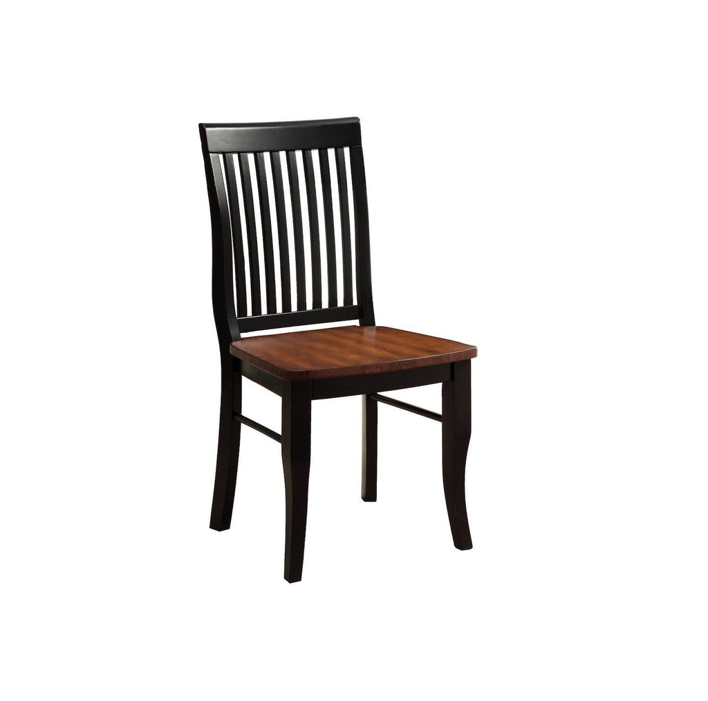 Tera Two-Tone Dining Chair Antique Black & Oak (Set of 2) Furniture Enitial Lab 