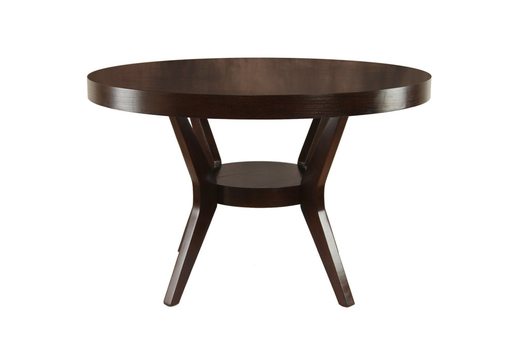 Ollie Modern Round Angled Table Espresso Furniture Enitial Lab 