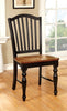 Kenni Two-Tone Dining Chair Black & Antique Oak (Set of 2) Furniture Enitial Lab 