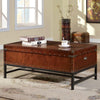 Jaylen Trunk Style Coffee Table Cherry Furniture Enitial Lab 