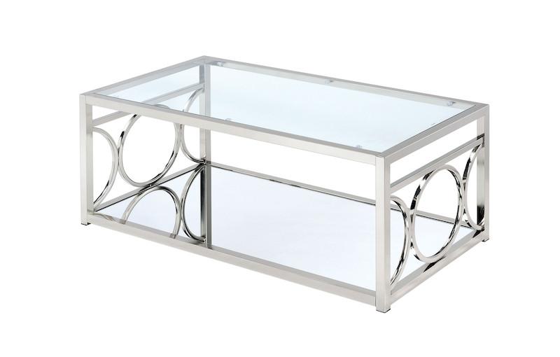 Koisen Glass Top Coffee Table Chrome Furniture Enitial Lab Chrome 