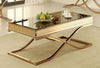 Loise Mirrored Coffee Table Champagne Furniture Enitial Lab 