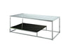 Kepir Modern Metal Coffee Table Chrome & Black Furniture Enitial Lab 