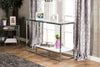 Kepir Modern Metal Sofa Table Chrome & White Furniture Enitial Lab 