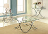 Loreane Glass Top End Table Chrome Furniture Enitial Lab 