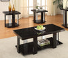 Kellan Modern Two-Tone 3-Piece Accent Table Set Black Furniture Enitial Lab 