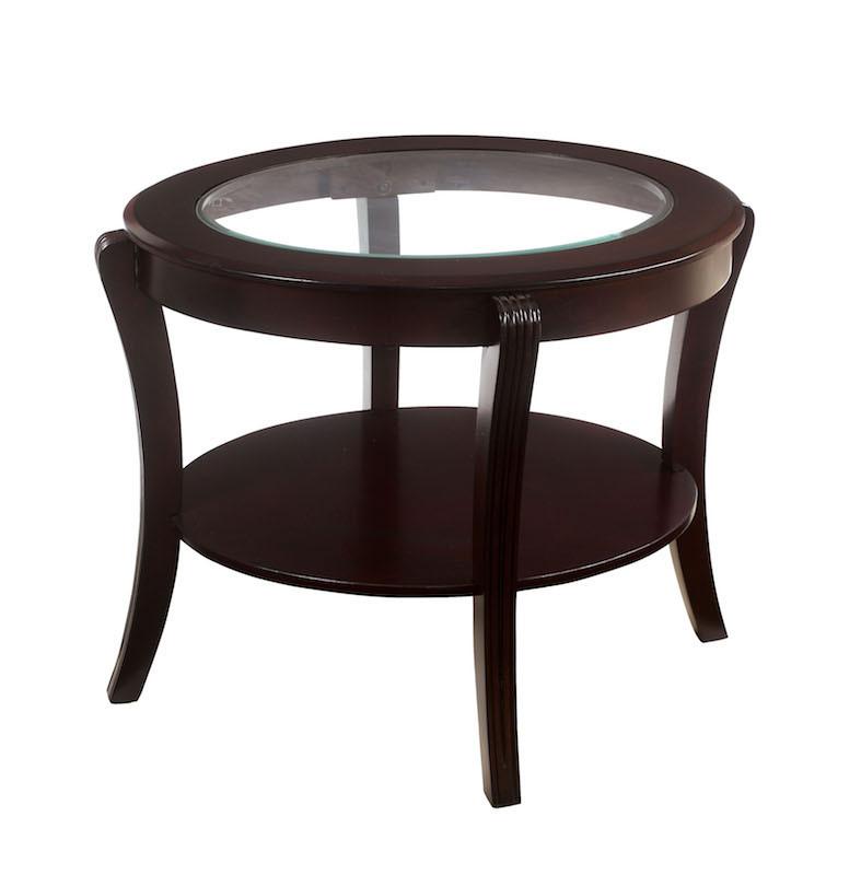 Diane Oval End Table Espresso Furniture Enitial Lab 