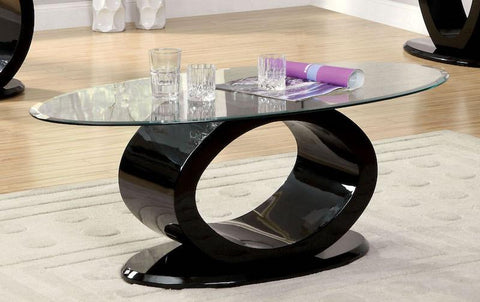 Ferera Modern O-Shaped Coffee Table Black
