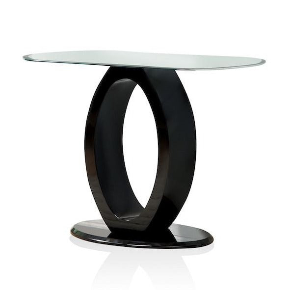 Ferera Modern O-Shaped Sofa Table Black Furniture Enitial Lab 