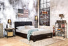 Caris Leatherette Twin Bed Espresso Furniture Enitial Lab 