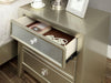 Venecia 2-Drawer Mirrored Nightstand Silver Furniture Enitial Lab 