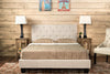 Julian Tufted Fabric Full Bed Ivory Furniture Enitial Lab 
