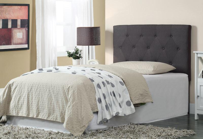Diane Button-Tufted Twin Headboard Gray Furniture Enitial Lab 