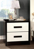 Lode Modern Two-Tone 2-Drawer Nightstand Black & White Furniture Enitial Lab 